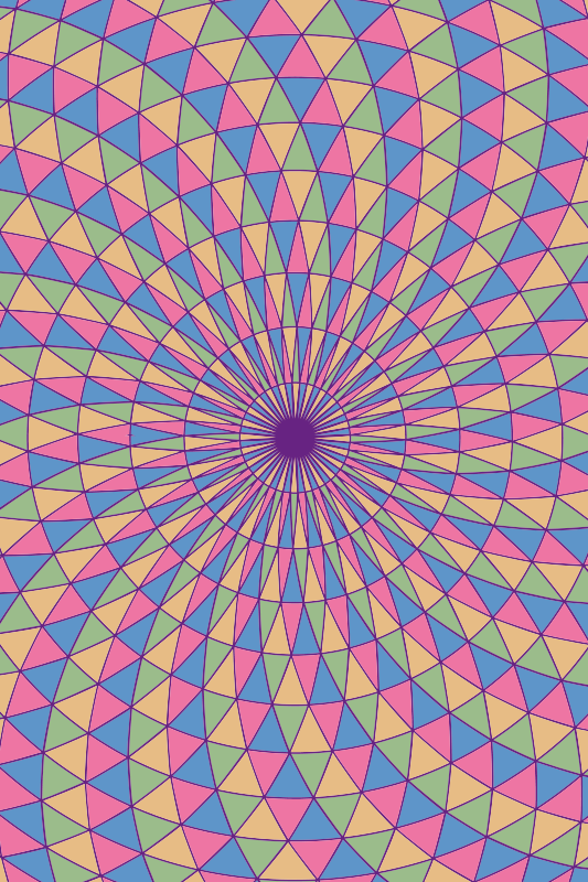 Tapete vinílico geométricas redemoinhos coloridos - TenStickers