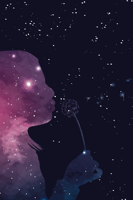 tapete de vinil juvenil feminino do universo - TenStickers