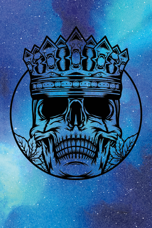 Tapete vinílico texturas arte de caveira real - TenStickers