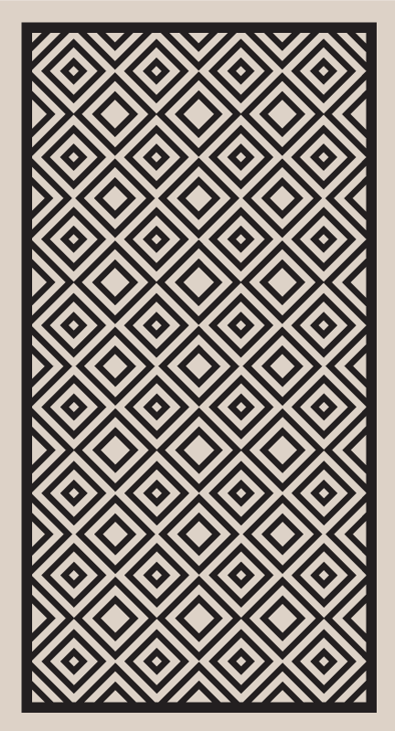 Tapete vinílico geométricas jogo de padrão de diamante - TenStickers