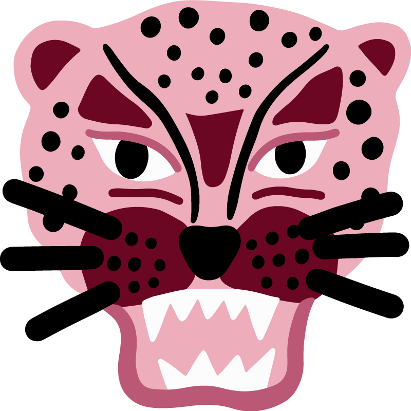 Tapete em vinil infantil cabeça de leopardo feroz - TenStickers