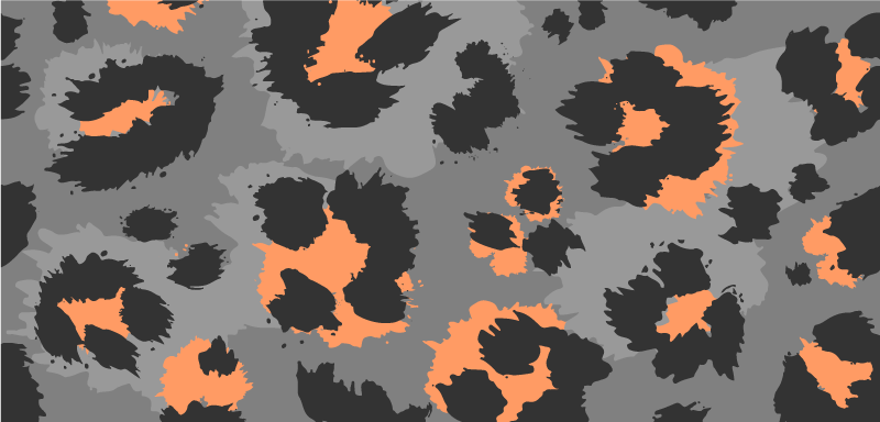 Tapete vinílico estampa de animal padrão de chita em negrito - TenStickers