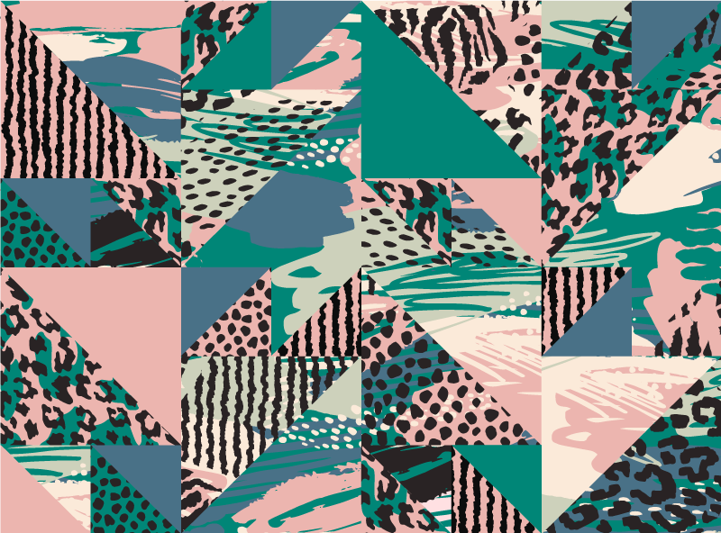 Tapete vinílico texturas abstrações geométricas em camadas - TenStickers