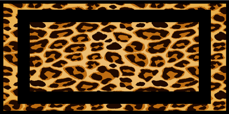 Tapete vinílico estampa de animal motivo leopardo retangular - TenStickers