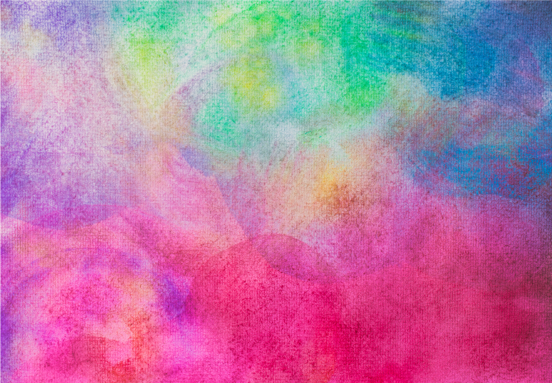 Tapete vinílico quarto efeito aquarela colorido - TenStickers