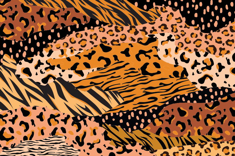 Tapete vinílico estampa de animal óculos de leopardo - TenStickers