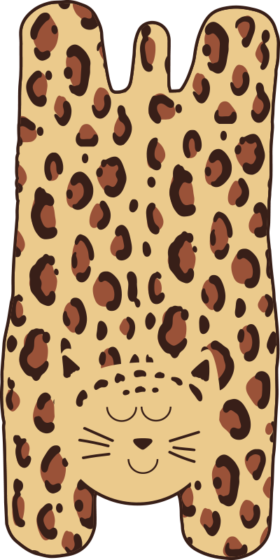 Tapete vinílico estampa de animal leopardo feliz - TenStickers