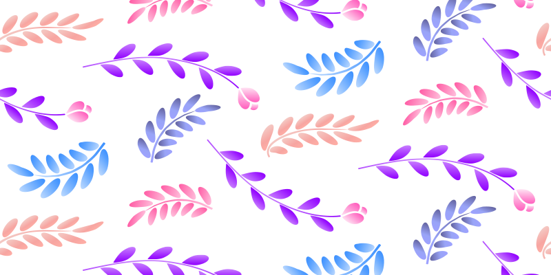 Tapete vinílico flores e plantas elemento botânico de folha - TenStickers