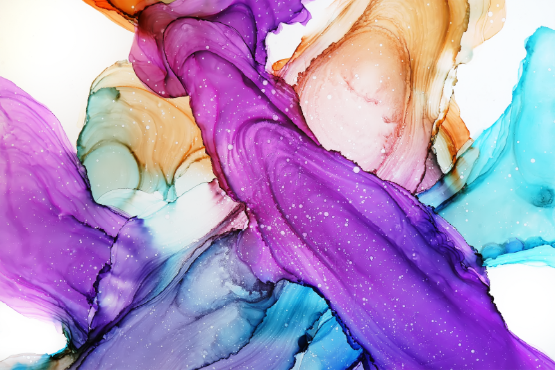 Tapete vinílico casa de banho redemoinhos fluidos abstratos - TenStickers