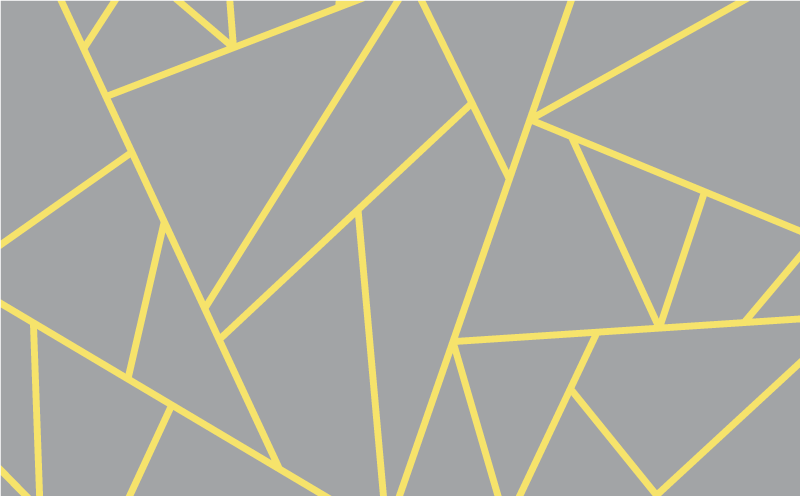 Tapete vinílico geométricas amarelo e cinza moderno - TenStickers