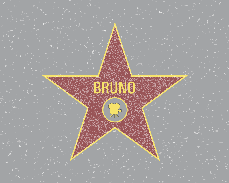 Tapete vinílico com nome reconhecimento de estrelas - TenStickers