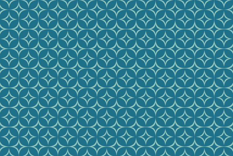 Tapete turquesa vintage dos anos 70 - TenStickers