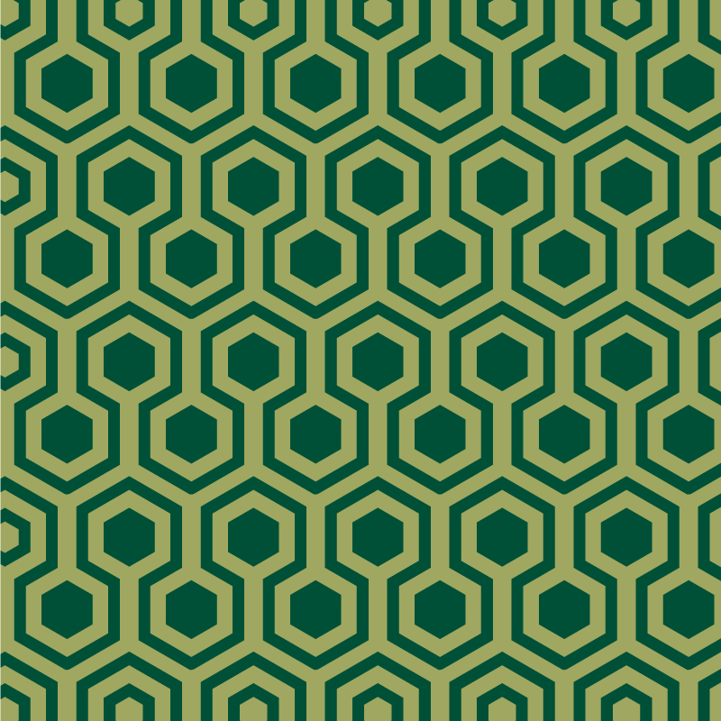 Tapete de azulejos hexágono verde vintage - TenStickers