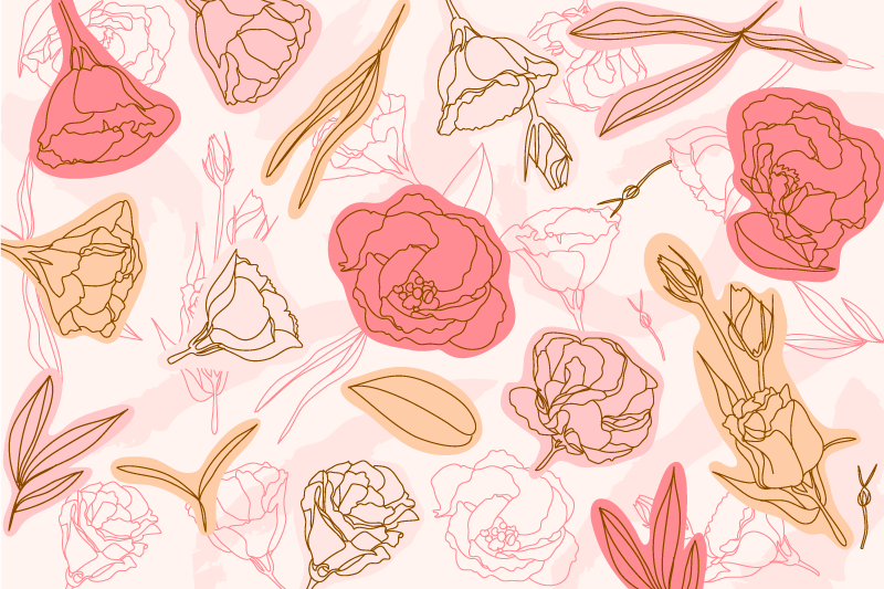 Tapete vinílico casa de banho elemento botânico sofisticado - TenStickers