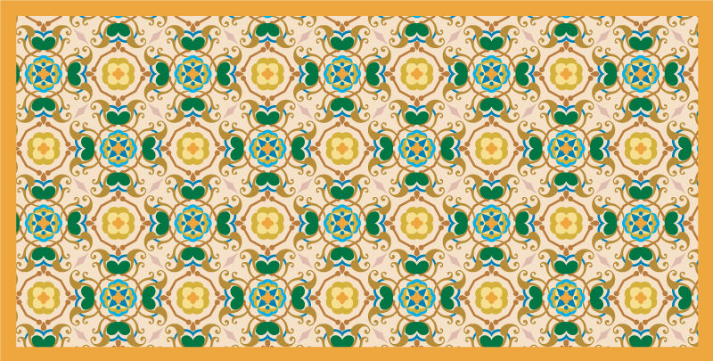 Tapete vinílico casa de banho enfeites florais bege - TenStickers