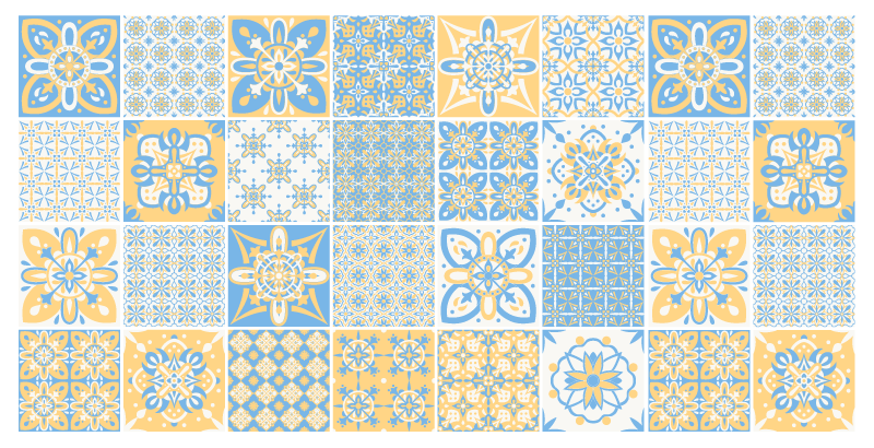 Ladrilhos mistos portugueses ladrilhos de cozinha - TenStickers