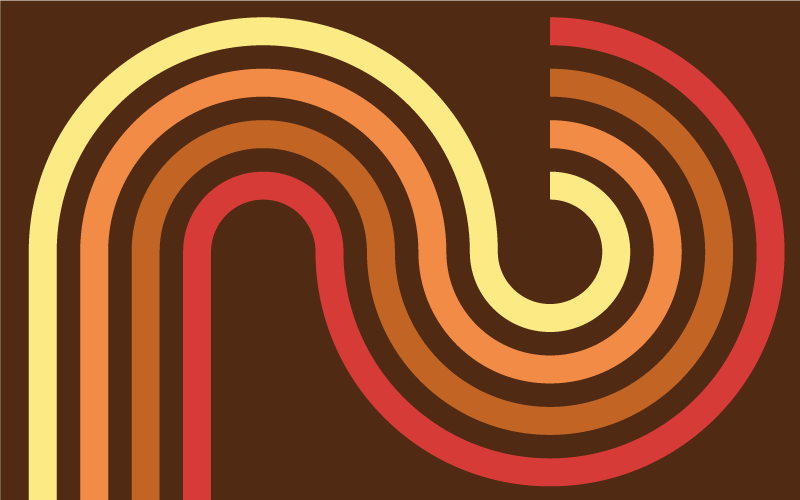 Tapete vintage retângulos pop vintage dos anos 70 - TenStickers