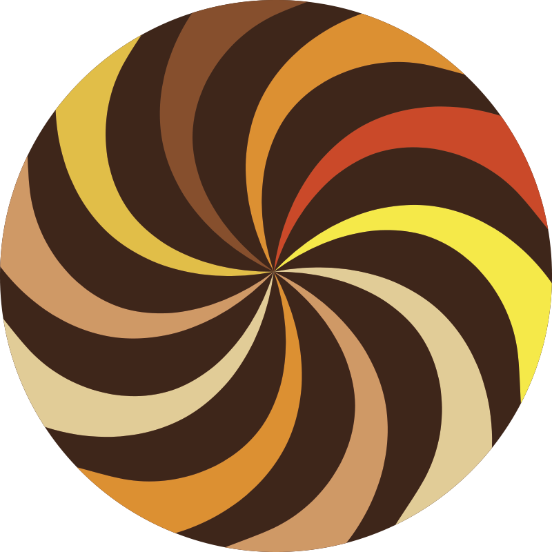 Tapete vinílico às risca explosão de cores em espiral - TenStickers