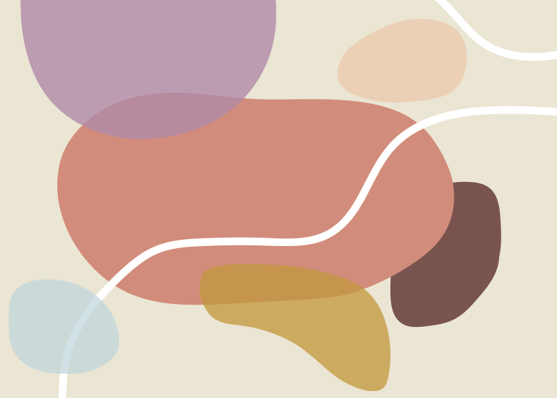 Tapete vinílico moderno formas orgânicas - TenStickers