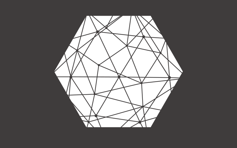 Tapete vinílico geométricas padrão hexagonal abstrato - TenStickers