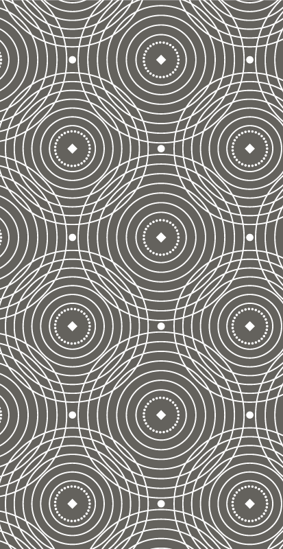 Tapete vinílico geométricas listras circulares padronizadas - TenStickers