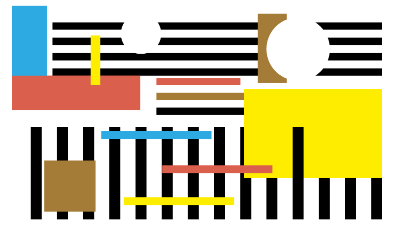 Tapete de vinil colorido com padrão geométrico nórdico - TenStickers