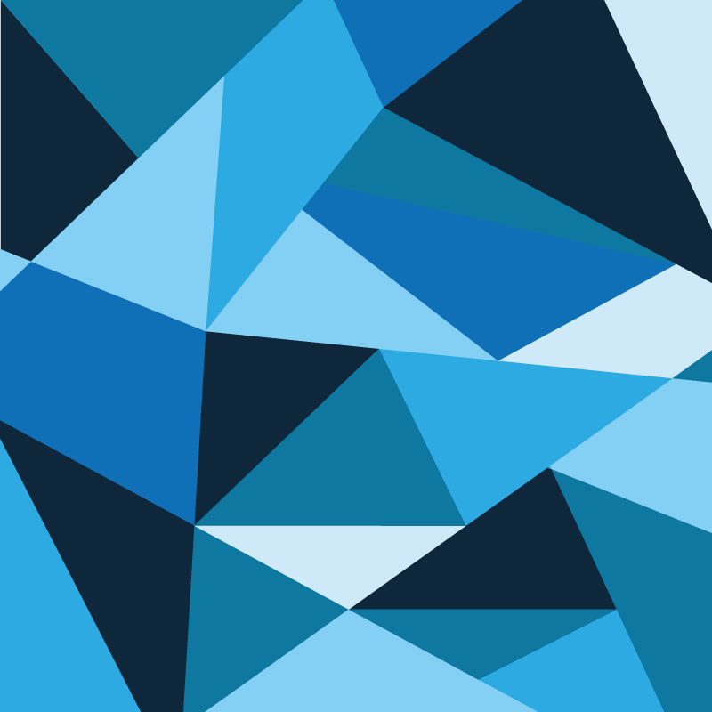 Tapete vinílico geométricas padrões triangulares azuis - TenStickers