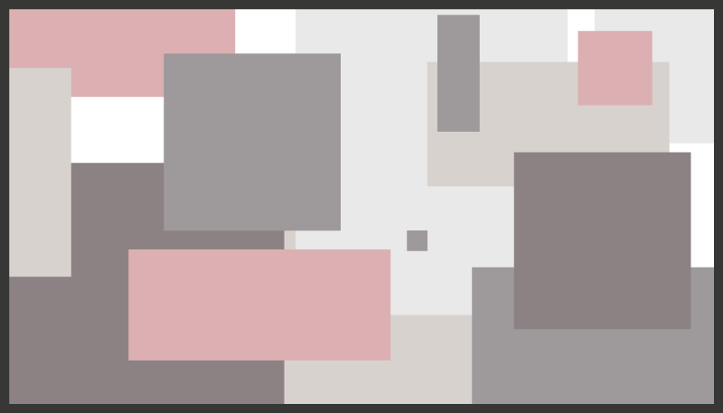 Tapete vinílico sala de estar composição quadrada abstrata - TenStickers