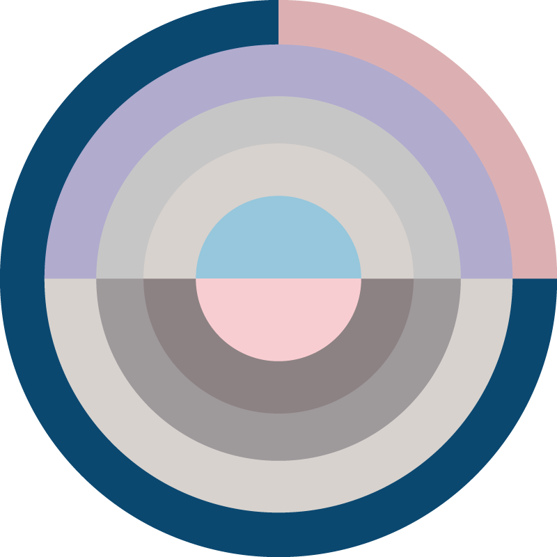 Tapete vinílico moderno paleta de cores circular - TenStickers