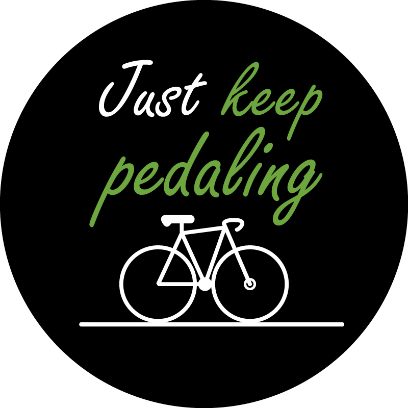 Tapete vinílico frases e textos continue pedalando - TenStickers