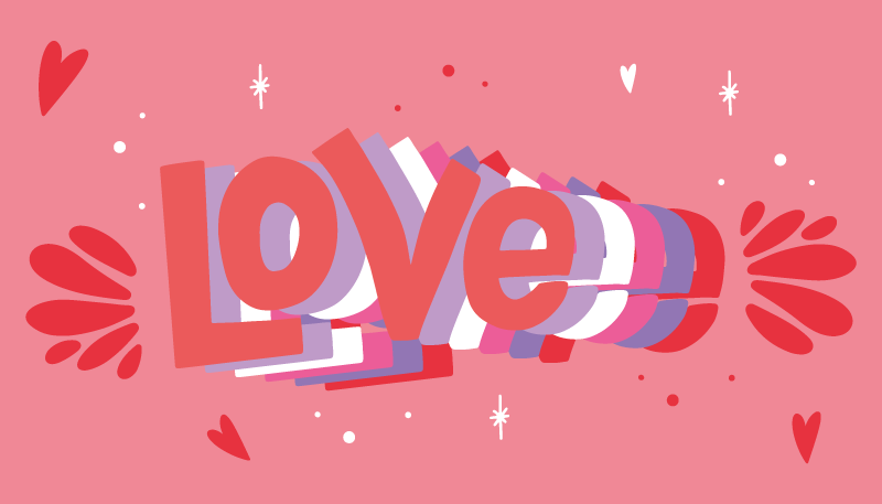 Tapete vinílico frases e textos carta de amor descolada - TenStickers