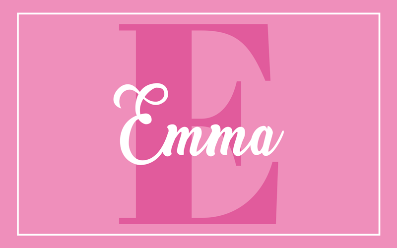 Tapete em vinil infantil design rosa com inicial - TenStickers