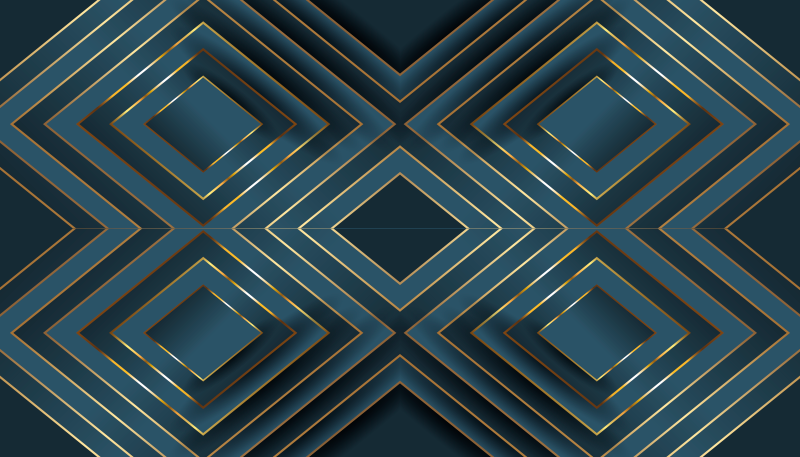 Tapete vinílico moderno quadrados pretos contornados - TenStickers