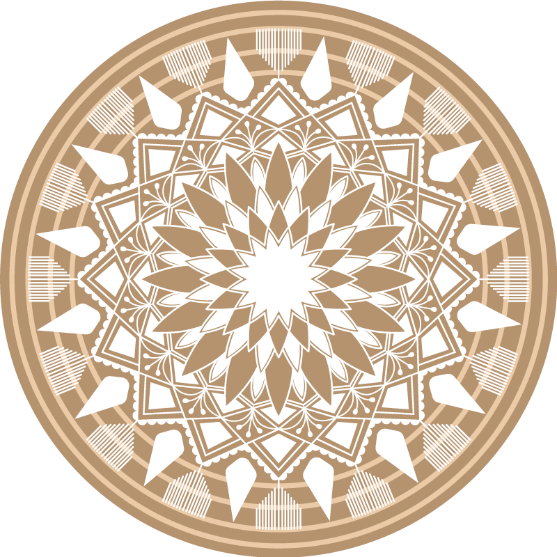 Tapete vinílico de mandala geometria sofisticada - TenStickers