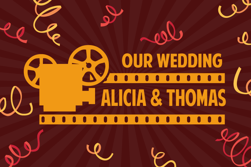 Tapete personalizado casamento hollywood - TenStickers