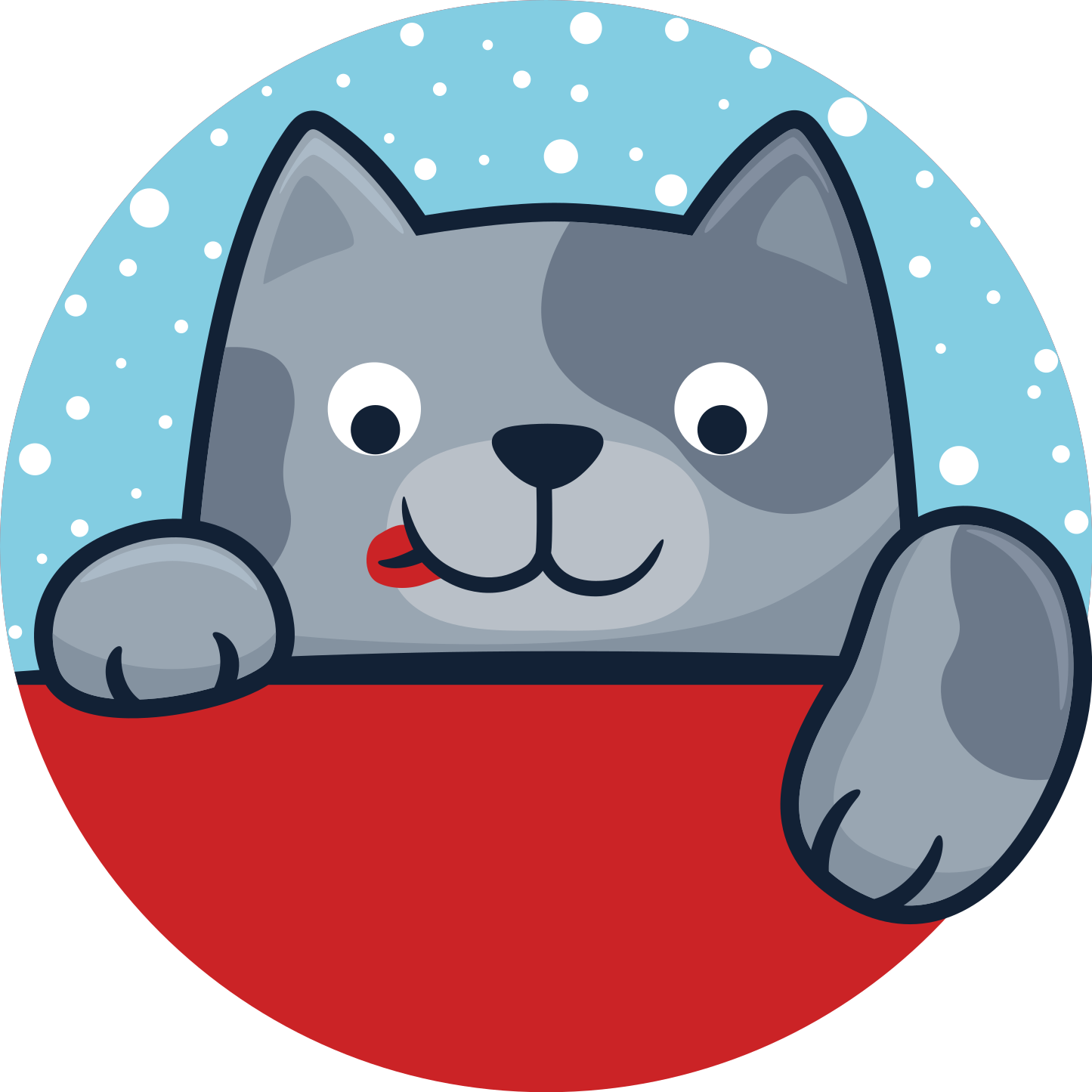 Tapete vinílico de animais ilustração de gato encantador - TenStickers
