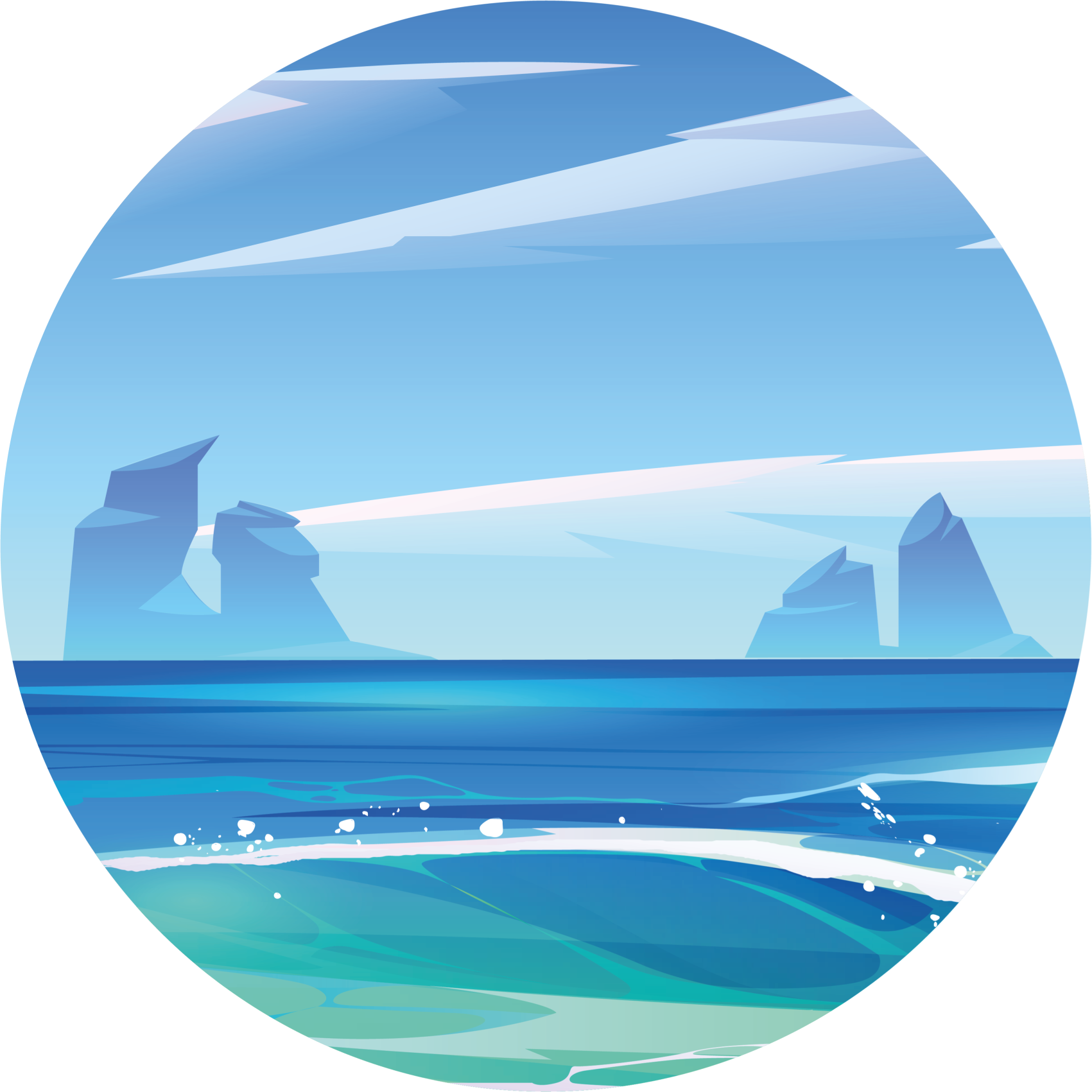 Tapete vinílico natureza serenidade costeira - TenStickers