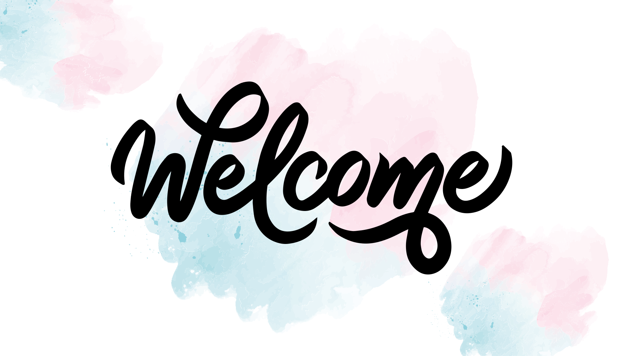 Tapete vinílico hall de entrada aquarela bem-vinda - TenStickers