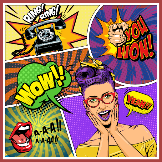 Tapete em vinil infantil expressões da pop art - TenStickers