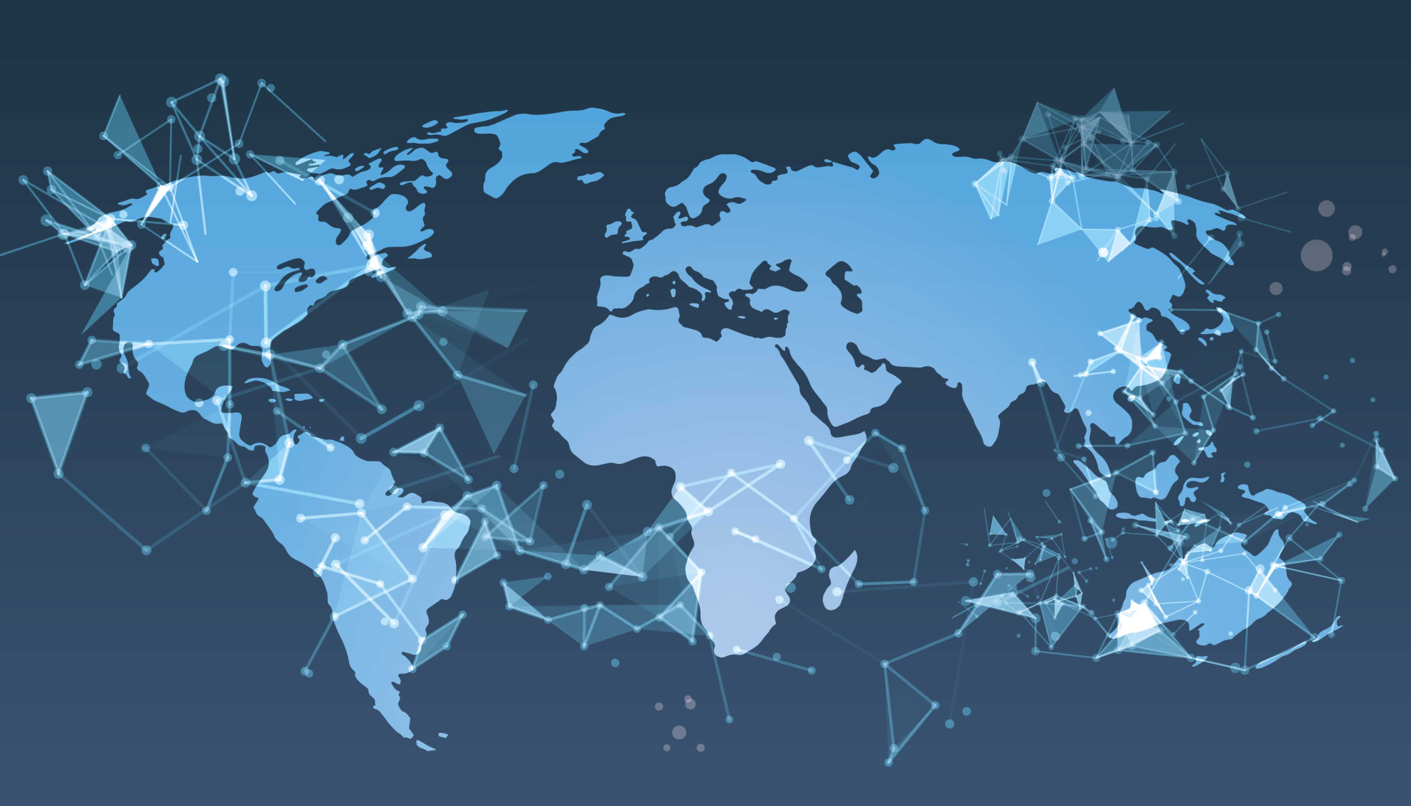 Tapete vinílico de mapa mundial mapa mundial geométrico - TenStickers