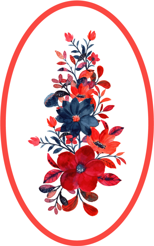 Tapete vinílico flores e plantas arranjo floral - TenStickers