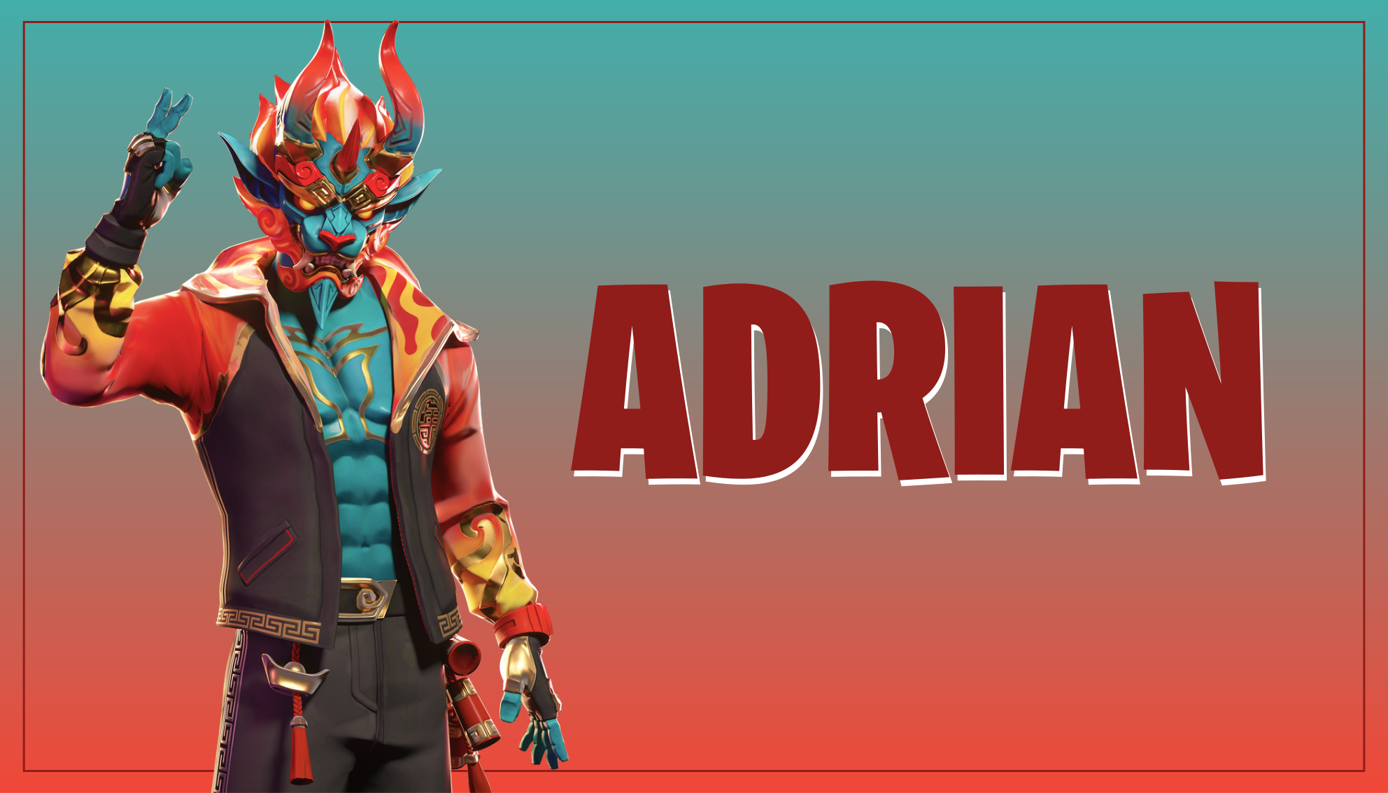 Tapete vinílico juvenil personagem de jogo com nome - TenStickers