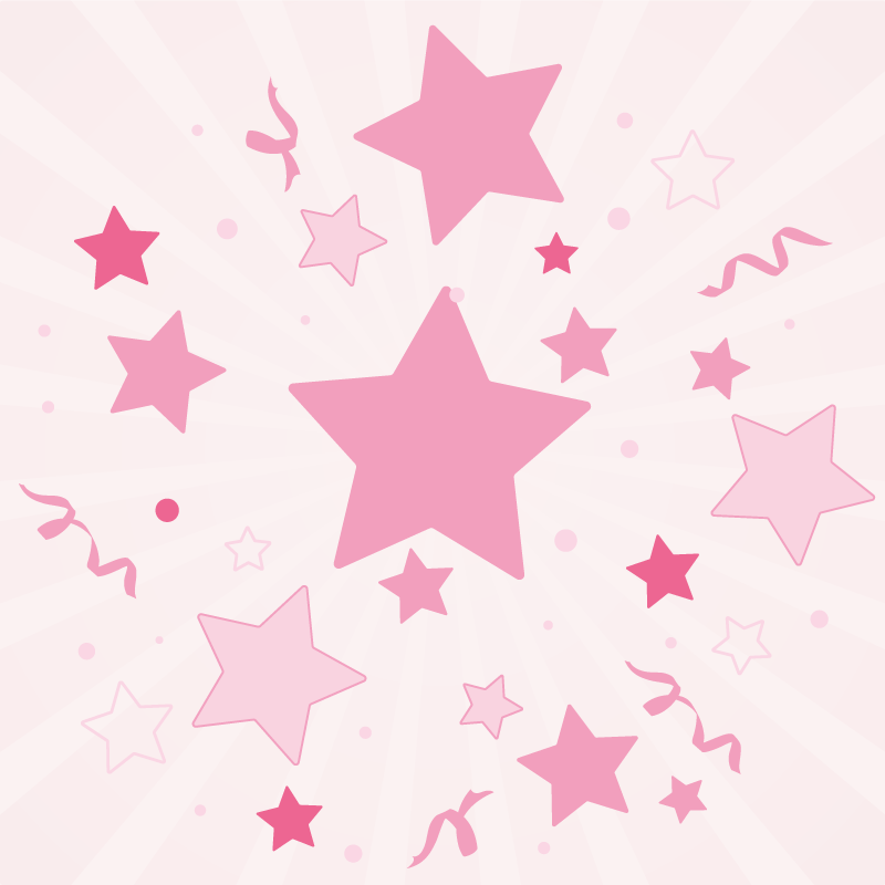 Tapete vinílico estrelas motivo festivo rosa - TenStickers