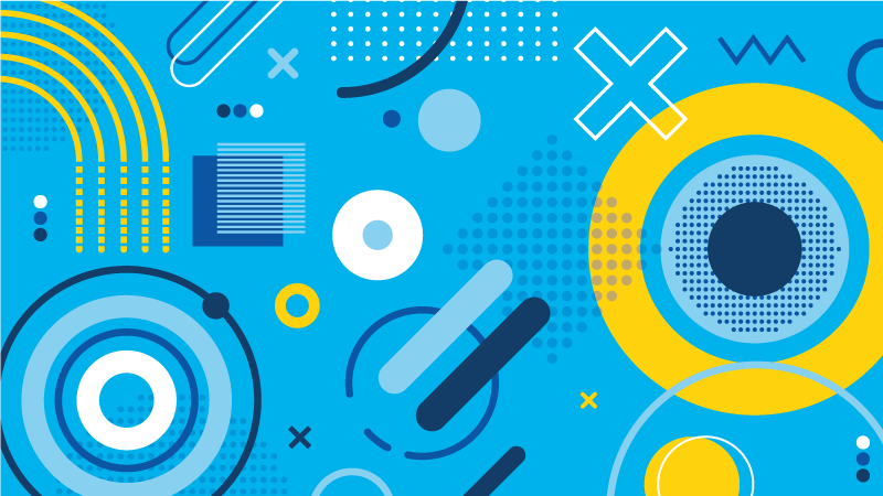 Tapete vinílico geométricas motivo moderno azul - TenStickers