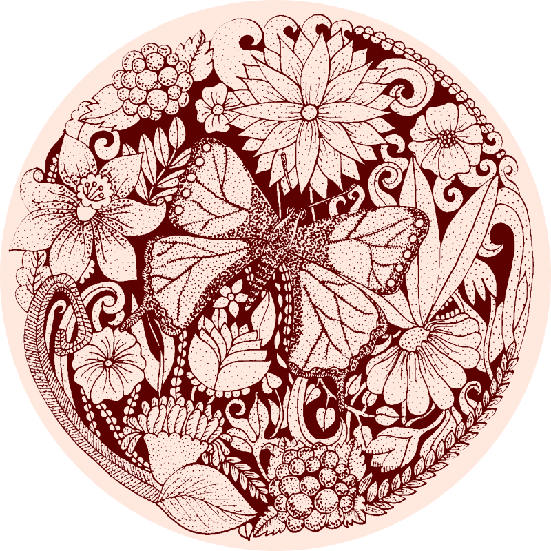 Tapete vinílico flores e plantas design delicado de asa - TenStickers