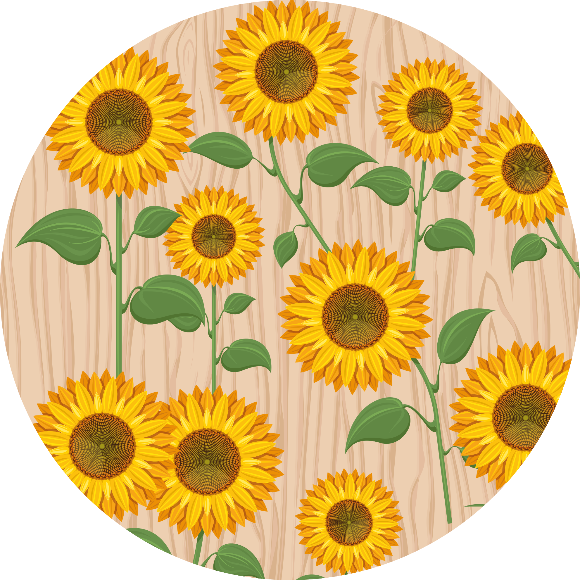 Tapete vinílico flores e plantas buquê de girassóis - TenStickers
