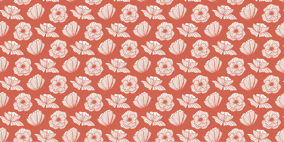 Tapete vinílico flores e plantas elemento floral - TenStickers