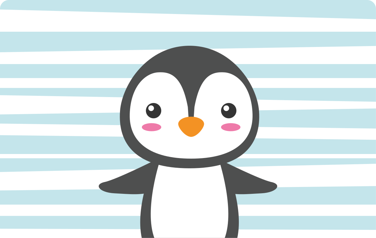 Tapete vinílico para bebés design de pinguim fofo - TenStickers
