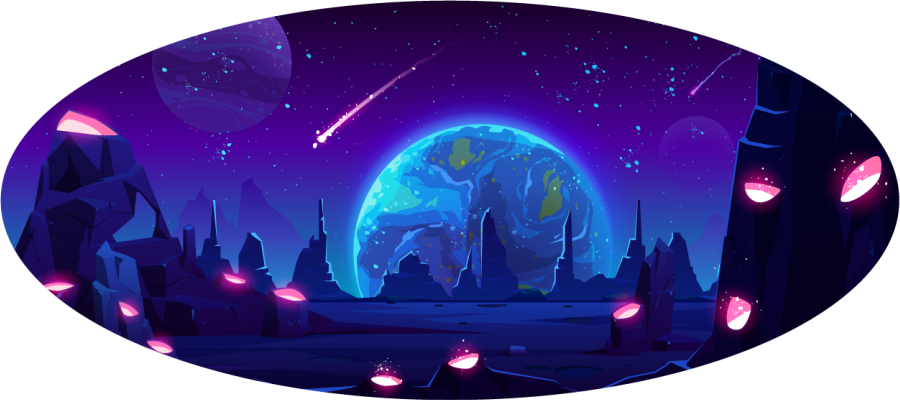 Tapete vinílico estrelas aventura galáctica - TenStickers