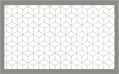 Tapete vinílico geométricas em layout hexagonal - TenStickers